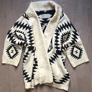 Cozy Aztec Print Cardigan